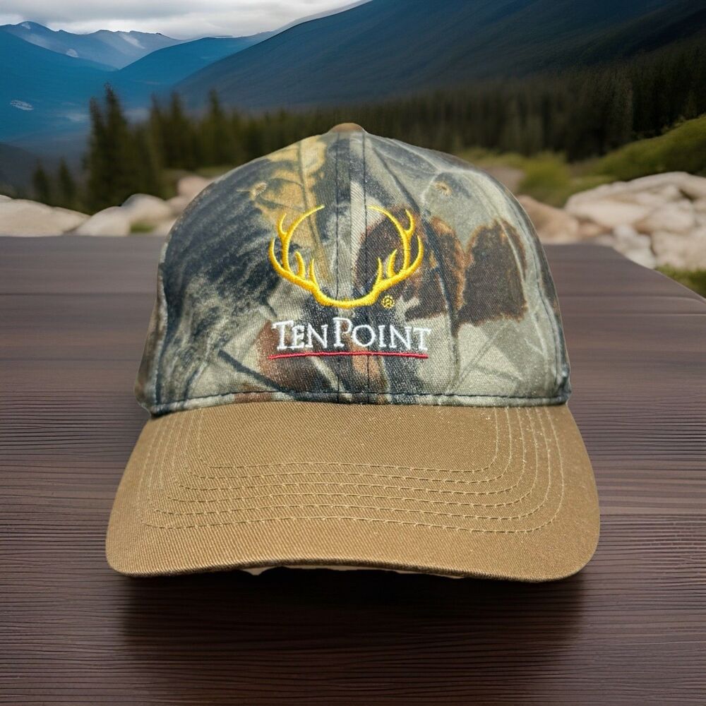 Outdoor Cap TenPoint Hat Cap Strap Back Mens One Size Camo Hunting Bay Archery